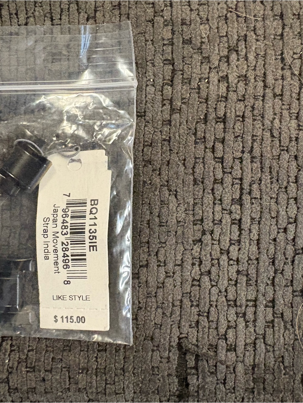 Fossil Black Replacement Watch Bracelet Links in Clear Bag